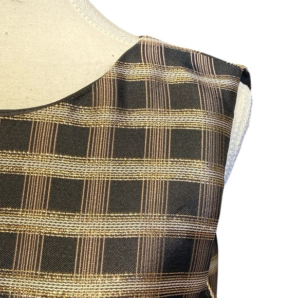 🍸 Cocktail dress by Tahari size 10 gold metallic size 10 🍸 - Picture 2 of 4